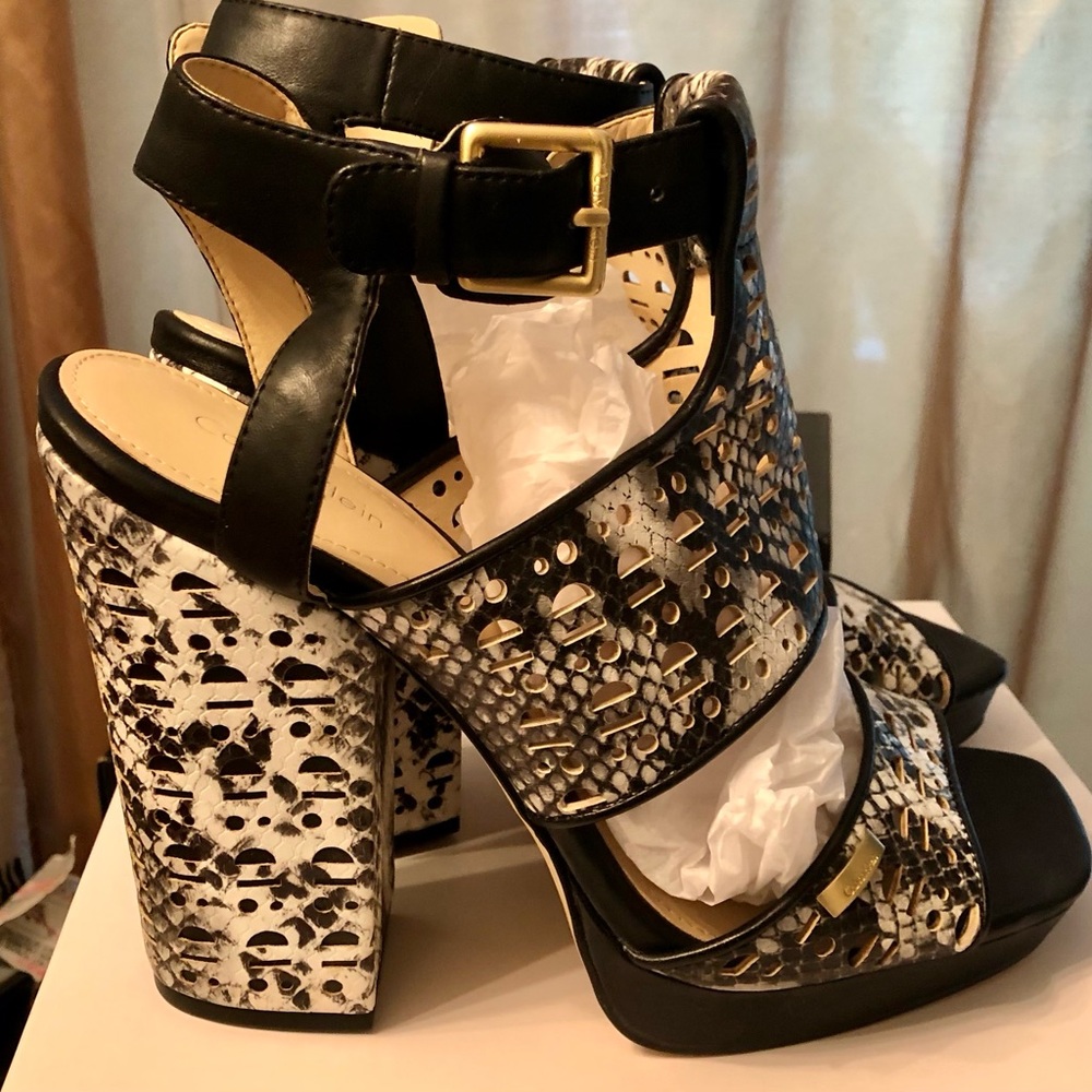 Calvin Klein Strappy Heels Sz 10